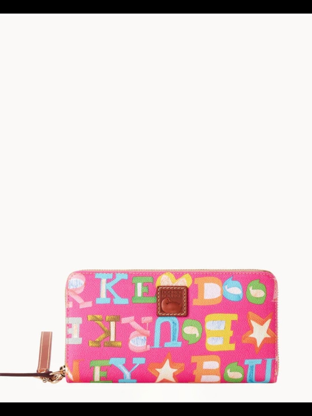 Nwt! Dooney & Bourke Doodle Ii Large Zip Around Wallet In Fushia